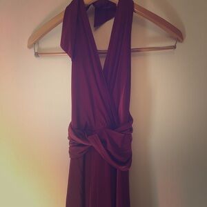 BCBG maxazaria merlot halter dress